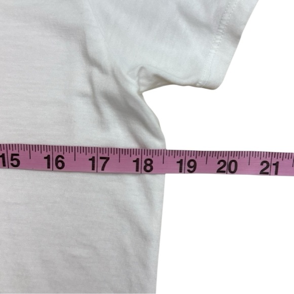 Lauren Moshi NWT White Wolf Painted Evil Eye Boyfriend Tee Size XS - Picture 6 of 9